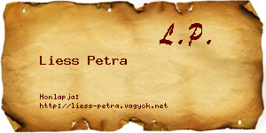 Liess Petra névjegykártya